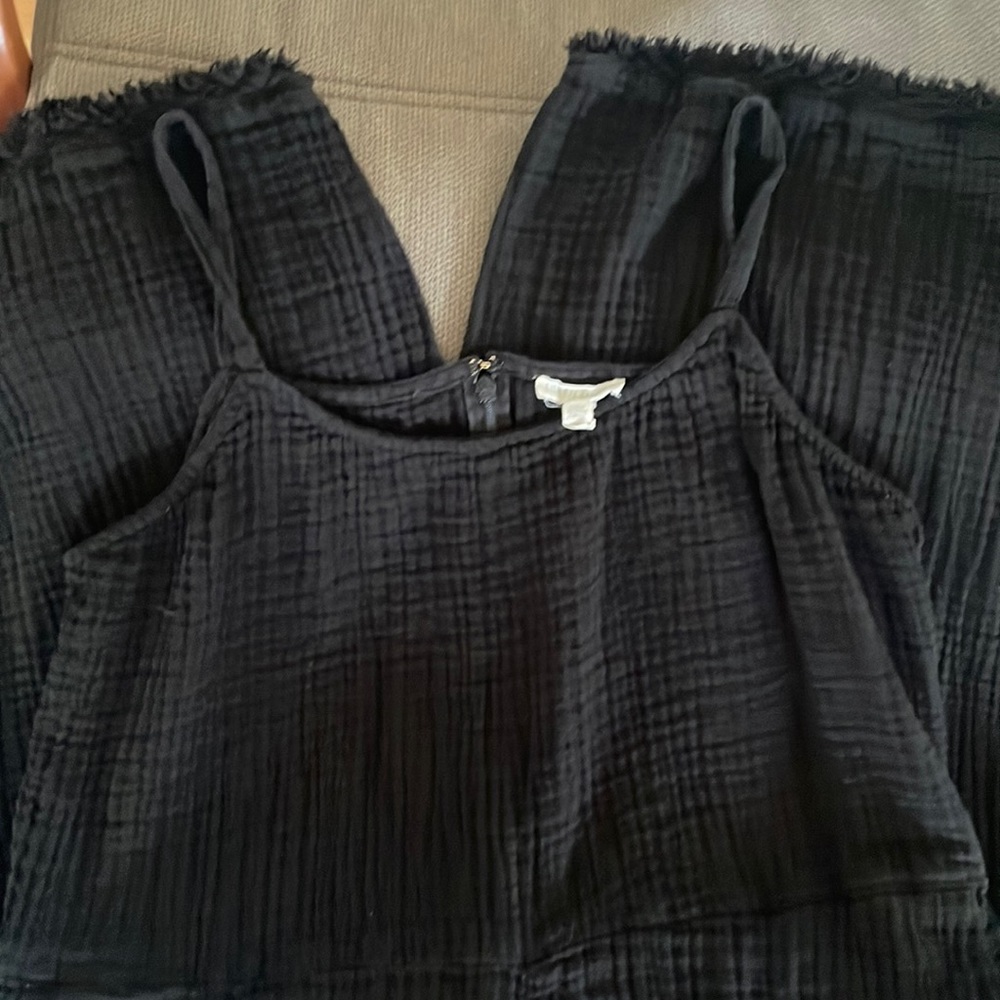 Eileen Fisher wide leg cotton gauze jumpsuit